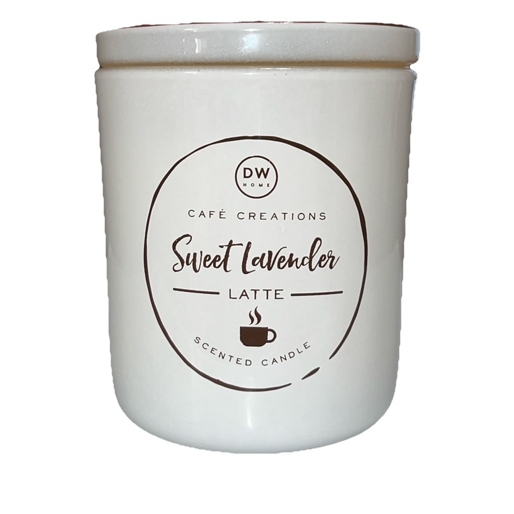 DW HOME CANDLE SWEET LAVENDER‎ LATTE 2 WICK 9.31oz RICHLY SCENTED NEW